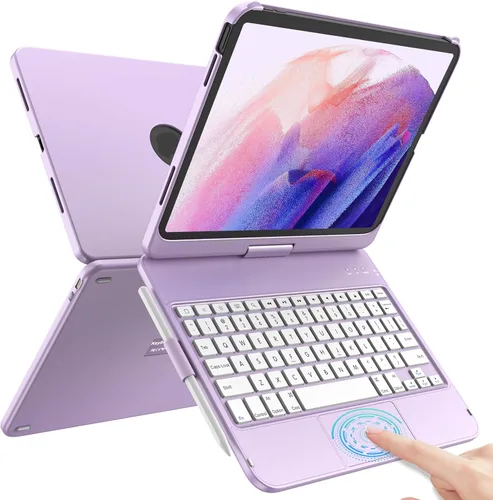Miniatura 8 de TQQ Funda Touch para iPad (A16) de 11ª generación con teclado (11 pulgadas, 2025) y 10ª generación (10.9 pulgadas, 2022) – 360° giratorio, delgado
