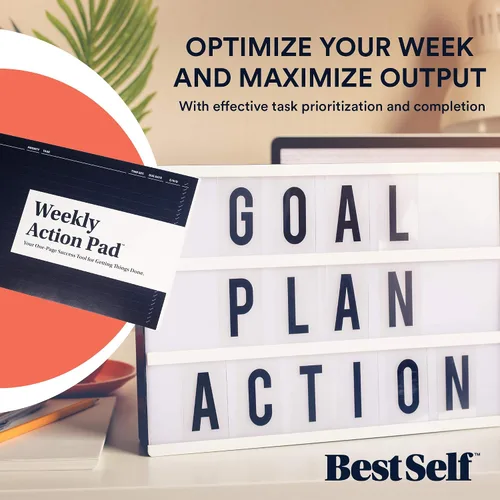 Miniatura 2 de BestSelf Co. Planificador de tareas: 1 año de hojas desmontables para una planificación semanal óptima con lista de tareas diarias y planificador
