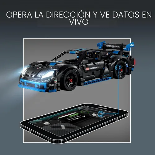 Miniatura 4 de LEGO Technic Porsche GT4 e-Performance - Coche de carreras de juguete, auto a control remoto con detalles auténticos, modelo interactivo Porsche