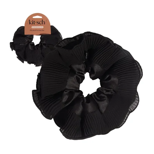 Miniatura 37 de Kitsch Coleteros de satén para mujer, sin arrugas, control de encrespamiento, más suave que la seda para todo tipo de cabello, accesorios elegantes