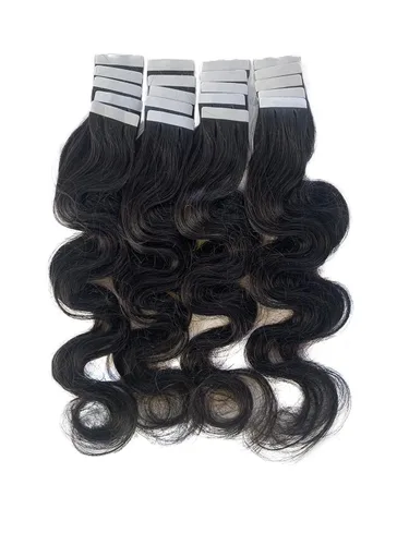 Miniatura 18 de Extensiones de cabello cosidas de cabello humano real, balayage de negro brillante a rubio dorado, paquete de extensiones de cabello humano