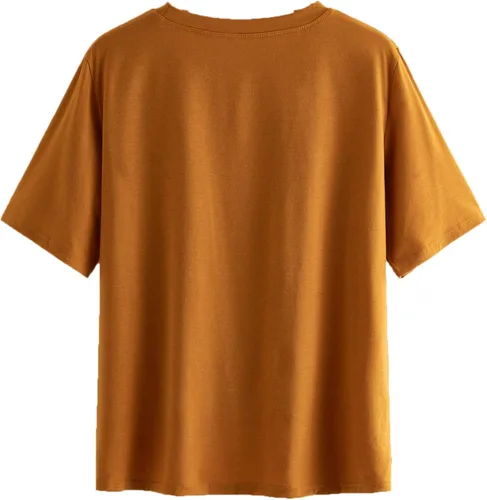 Miniatura 3 de SheIn - Camiseta de manga corta con cuello redondo y estampados de autos clásicos para mujer