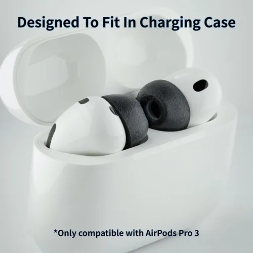 Miniatura 6 de Comply TrueGrip MAX Almohadillas de repuesto premium de espuma viscoelástica para Apple AirPods Pro Gen 3 Comodidad duradera, durabilidad MAX