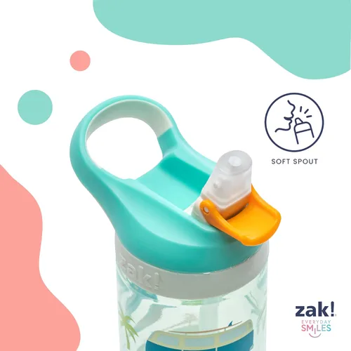 Miniatura 4 de Zak Designs Minecraft - Botella de agua para niños con popote y asa de transporte integrado, hecha de plástico, diseños de botellas de agua a prueba