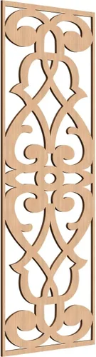 Miniatura 174 de 9 3/8"W x 24 3/8"H x 1/4"T Bellaire Decorativos Paneles de pared de madera calado, abedul
