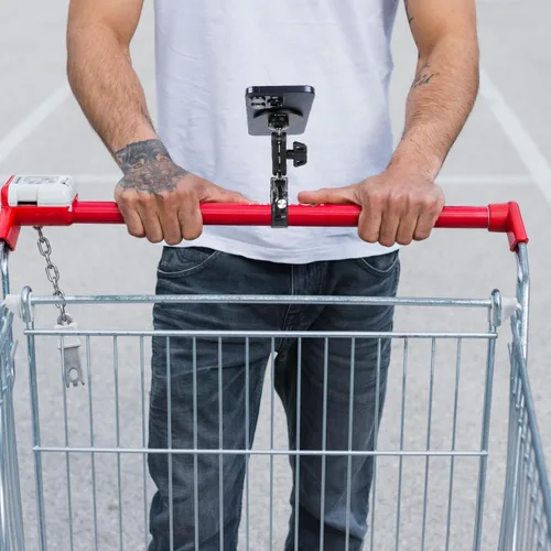 Miniatura 8 de Soporte magnético de teléfono totalmente metálico para Magsafe, soporte de teléfono magnético con súper abrazadera para bicicleta giratoria/soporte