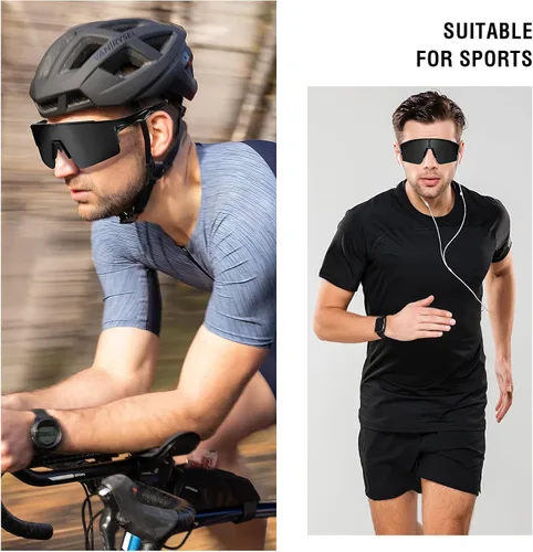 Miniatura 2 de DUCO Gafas de sol deportivas para hombre, gafas de sol de ciclismo, gafas de sol de béisbol juveniles, ligeras, TR90, gafas de marco DC0032