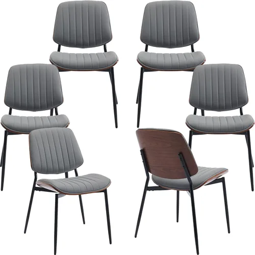 Miniatura 14 de ODUSE-DAILY Juego de 2 sillas de comedor modernas de mediados de siglo, sillas de cocina y comedor negras, juego de 2, sillas de cocina tapizadas