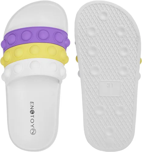 Miniatura 5 de Engtoy Sandalias para niños y niñas, unisex, ligeras, antideslizantes, puntera abierta, cómodas, para ducha, playa, divertidas sandalias