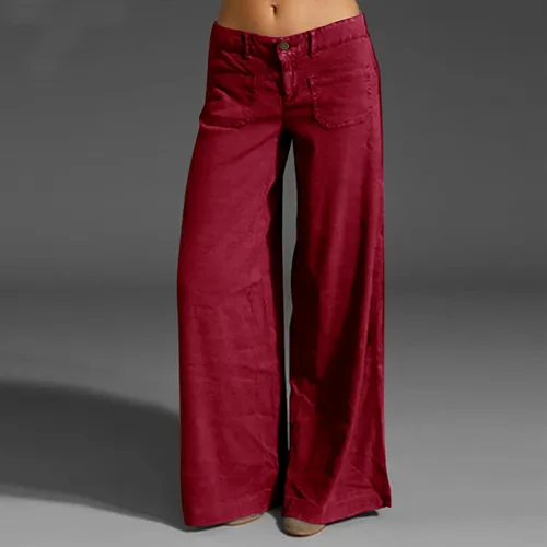 Miniatura 5 de Women's Wide Leg Palazzo Lounge Pants Button Down Light Weight Loose Slacks Trousers Comfy Casual Plain Joggers