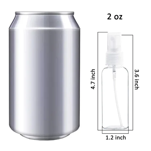 Miniatura 3 de Youngever Paquete de 20 botellas de spray, recargables con tapas, botellas de viaje transparentes vacías de niebla fina (2 onzas)