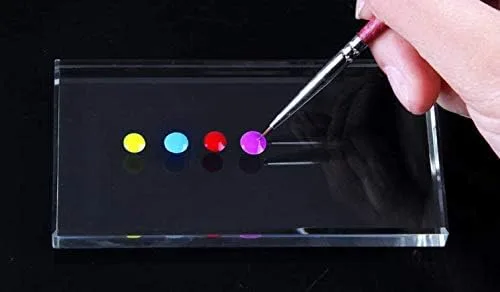 Miniatura 6 de Tablero de Vidrio Profesional para Arte de Uñas, Pintura, Mezcla de Colores, Paleta de Maquillaje, Extensión de Pestañas, Pegamento Adhesivo