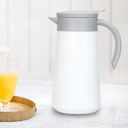 Miniatura 3 de Jarra térmica para café, tetera aislante de acero inoxidable, doble pared aislada al vacío, dispensador de café, té y bebidas para café, leche y té