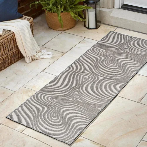 Miniatura 22 de Eyely NCS103F-28 Maribo High-Low Abstract Groovy Striped Black/White - Alfombra de pasillo de 2 x 8 pies, negro/blanco, 2 pies x 8 pies