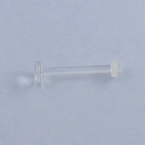 Miniatura 3 de BodyJewelryOnline 4 piezas de 14G acrílico transparente Bioflex retenedores de lengua barras rectas media bola retenedor pezón anillos tragus