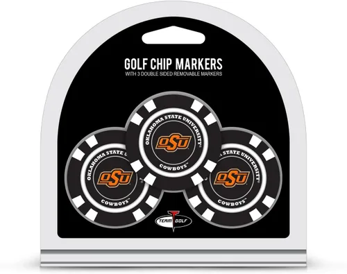 Miniatura 20 de Team Golf NCAA - Marcadores para pelotas de golf tamaño de ficha de póquer con marcadores de doble cara esmaltados más pequeños