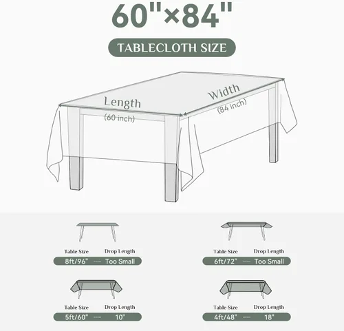 Miniatura 7 de Softalker Mantel rectangular de jacquard - Fundas de mesa de damasco geométrico, impermeables, resistentes a las manchas, lavables, de poliéster