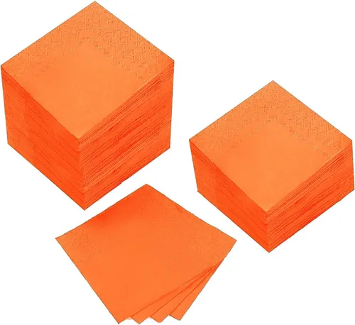 Miniatura 12 de 100 paquetes de servilletas de cóctel de 2 capas, servilletas de postre plegadas de 5 x 5 pulgadas, servilletas desechables para cena, boda, Verde