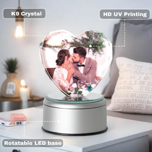 Miniatura 3 de Marco de fotos de cristal 3D personalizado, marco de fotos de cristal con impresión UV personalizado con tu propia foto, regalos personalizados