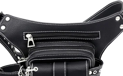 Miniatura 6 de Rebajas Cyber Monday Ofertas Venta Steampunk Riñonera Bolso para cintura Moda Gótico Hombro Bandolera Bandolera Muslo Pierna Capucha Bolsa de Viaje