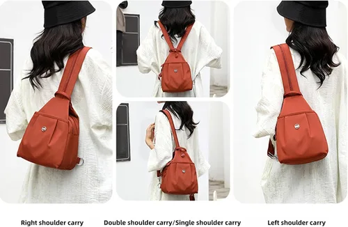 Miniatura 6 de 2025 Premium 3 en 1 bolsa de viaje antirrobo, mochila de tela Oxford impermeable de 2 vías, bolsa de mano para mujer, Negro, Tamaño único, Moda
