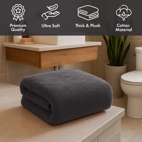 Miniatura 3 de THIRSTY Towels Toalla de baño de lujo de 40 x 80 pulgadas, 100% algodón turco, ultra suave, gruesa y absorbente, para baño, spa, playa y piscina