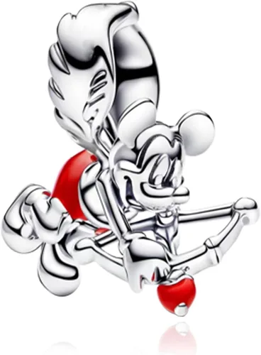 Miniatura 107 de Dijes de plata de ley 925 de dibujos animados de pato, ratón, oso, elefante, dragón chino, cuentas colgantes para pulseras y collares, joyería
