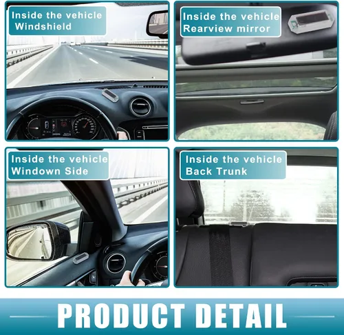 Miniatura 5 de Alarma simulada de energía solar universal para coche, seguridad antirrobo LED intermitente luz de advertencia falsa lámpara roja transparente