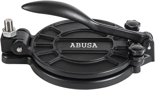 ABUSA Prensa para Tortillas Ajustable en Grosor de 8 Pulgadas Fabricante de Tortillas Negro - Roti, Prensa de Masa, Dosa, Tawa, Tamal, Pizza,