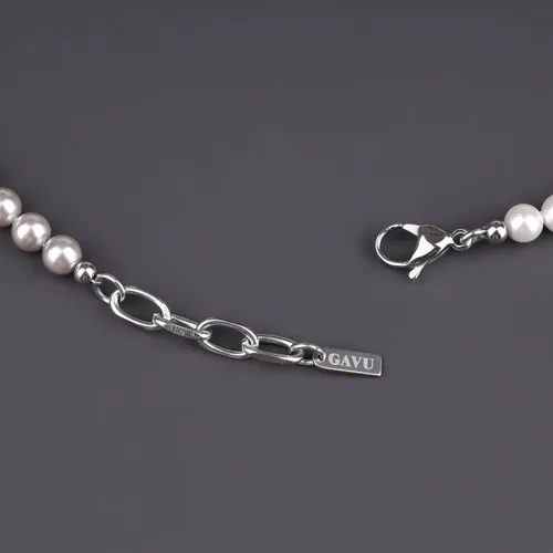 Miniatura 5 de GAVU Collar de perlas de concha para hombre, Piedra