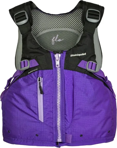 Miniatura 8 de Stohlquist Chaleco salvavidas PFD para mujer, 8 puntos de ajuste para un ajuste definitivo, carcasa exterior Ripstop, flotación de espalda alta, Gris