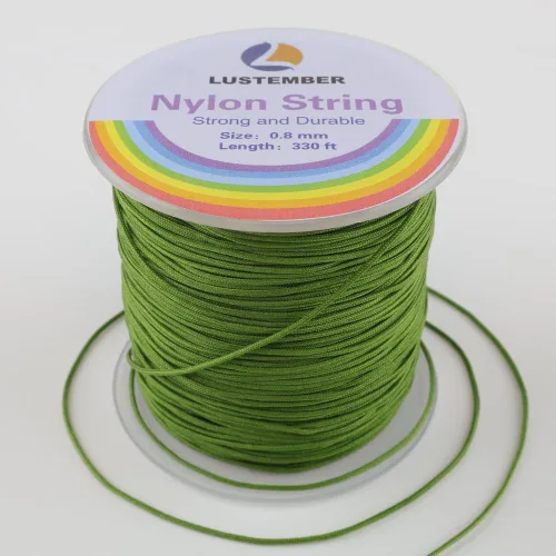 Miniatura 10 de 0.8mm de cuerda de nailon, cuerda fuerte para pulseras, cordón de nailon duradero para fabricación de joyas, pulseras, ensartado de cuentas