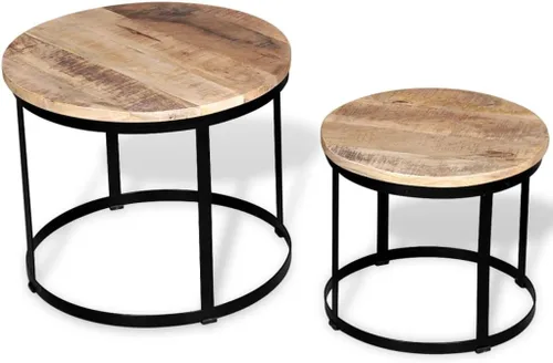 Miniatura 7 de Mesa auxiliar de dos piezas, mesa auxiliar, mesa de centro de almacenamiento elevada, adecuada para sala de estar, oficina, balcón, juego de sala