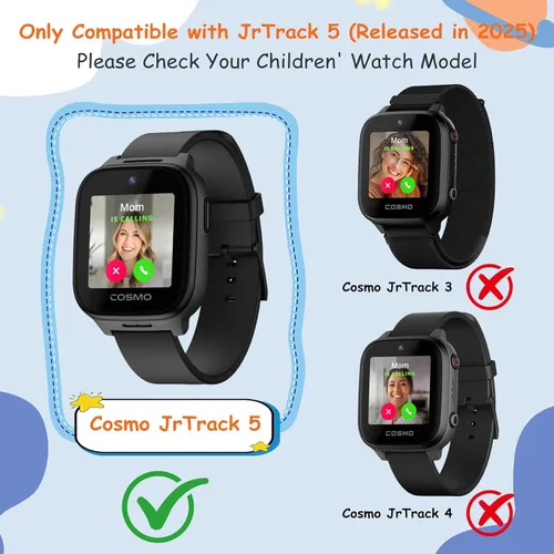 Miniatura 2 de Funda para Cosmo Jr Track 5 Protector de pantalla, paquete de 2 fundas duras de policarbonato HD, vidrio templado HD, carcasa de protección completa