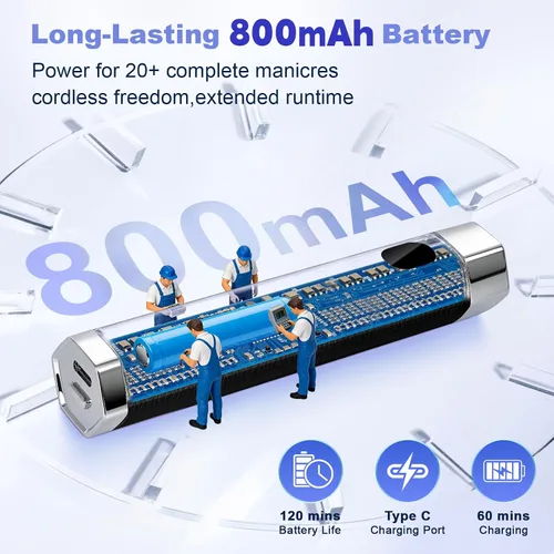 Miniatura 4 de Mini lámpara de uñas UV de mano, luz de curación flash portátil con soporte magnético mejorado y sensor inteligente, secador de uñas recargable