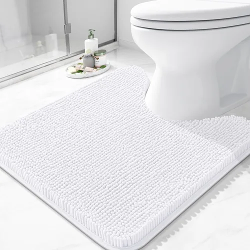 Miniatura 198 de Arotive Alfombras de baño de felpilla extrasuaves y absorbentes, de 24 x 16 pulgadas, lavables a máquina, parte trasera de goma antideslizante