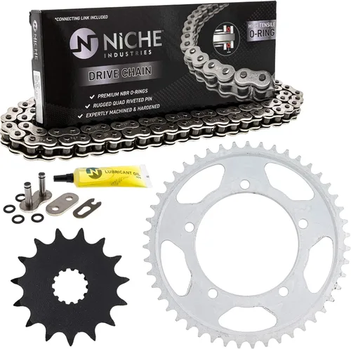 NICHE Combo de cadena de piñón de transmisión para Suzuki DL650 Vstrom 650 delantero 15 trasero 47 dientes 525 V junta tórica 118 eslabones