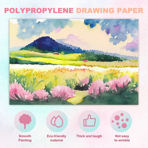 Miniatura 3 de 250 hojas de papel de acuarela, papel de color de agua a granel, suministros de arte para niños y adultos, 5 x 7 pulgadas, papel de dibujo