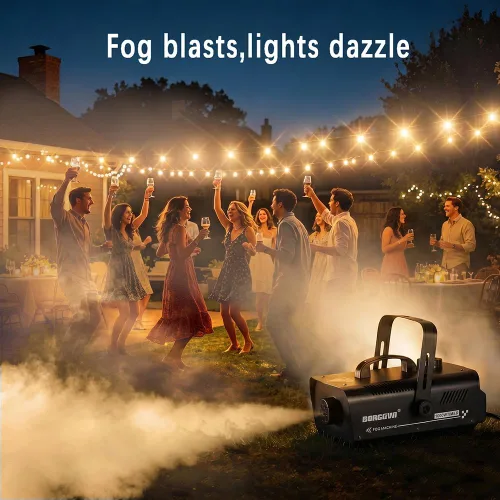 Miniatura 5 de Máquina de niebla de 1000 W con temporizador, control remoto inalámbrico y control manual, ideal para Halloween, fiestas, actuaciones en escenario