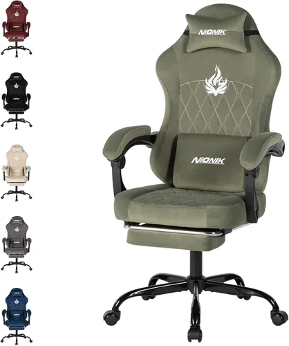 Miniatura 13 de Silla ergonómica para videojuegos, sillas para videojuegos, sillas de computadora para videojuegos, sillas de videojuegos para adultos, soporte Rojo