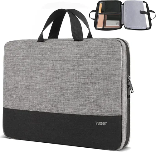Miniatura 22 de Ytonet Funda profesional para transportar laptop de 15.6 pulgadas, resistente al agua, compatible con la TSA, con asas, compatible con laptops Rosa