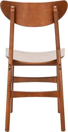 Miniatura 5 de SAFAVIEH Furniture Lucca - Juego de 2 sillas de comedor retro, nogal - madera - Diseño tapizado de mediados de siglo - Ideal para comedor, cocina