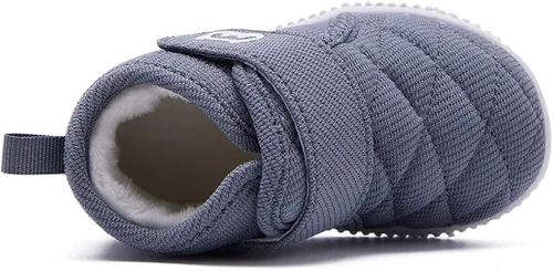 Miniatura 5 de BMCiTYBM - Botas de nieve para niños y niñas con forro de piel zapatos de invierno ligeros para exteriores niños pequeños