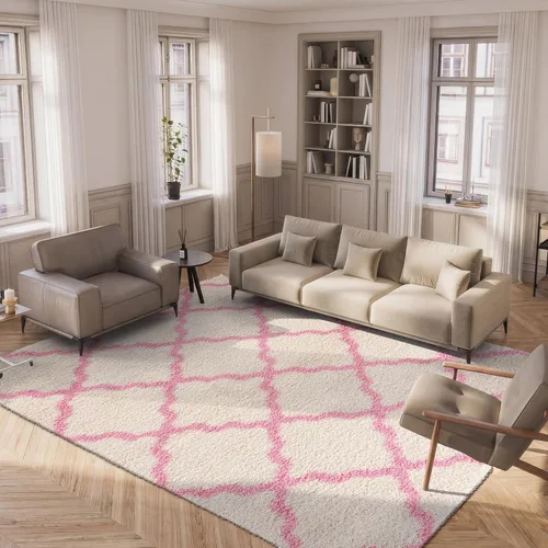 Miniatura 58 de Safavieh - Dallas Shag Collection SGD257A - Alfombra de área con diseño de enrejado de 10 x 14 pies