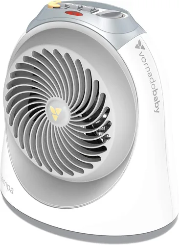 Vornadobaby Tempa Calentador de Espacio para Guardería, Calentador de Espacio Eléctrico para Bebé con Controles de Bloqueo, Protección contra