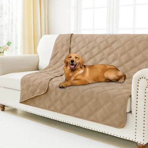 Miniatura 50 de Smiry Funda Impermeable para Cama de Perro, Manta Suave Reversible para Mascotas, Lavable a Prueba de Fugas para Gatos y Perros, Funda para Sofá