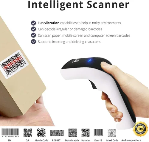 Miniatura 6 de ScanAvenger Escáner de Código de Barras Bluetooth Inalámbrico Portátil 1D&2D con Soporte Bluetooth: Escáner de Mano 3-en-1, Inalámbrico, Pistola