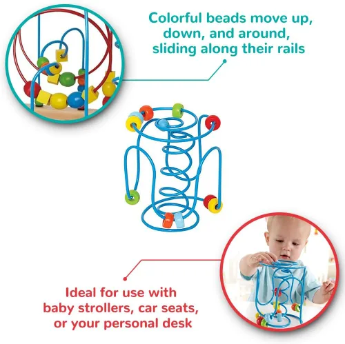 Miniatura 3 de Hape Galardonado laberinto de cuentas de madera Spring-A-Ling