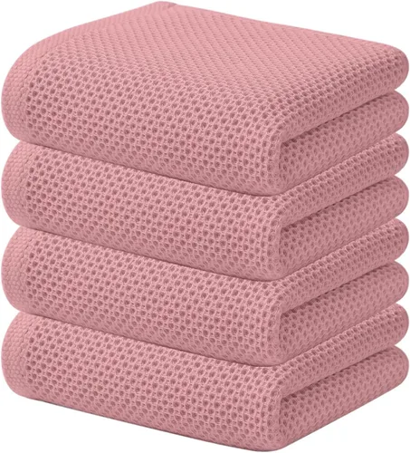 Miniatura 78 de Kitinjoy - Paños de cocina de 100 % algodón, tela de tejido gofrado, paño de limpieza ultrasuave, absorbente y de secado rápido. Gris Oscuro