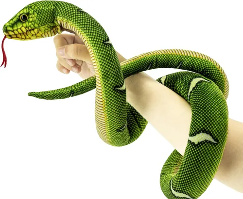 Miniatura 15 de Juguete de Peluche de Serpiente, 52 pulgadas, Lavable, Juguete de Peluche de Serpiente Simulada para Abrazar, Suave y Lindo Regalo para Niños